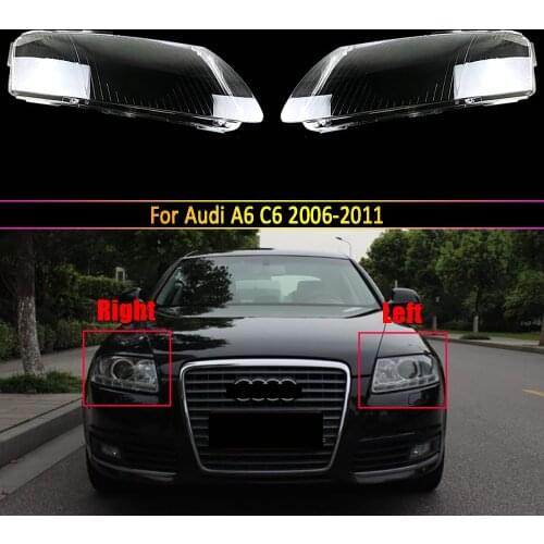 Headlamps Plastic Cover Lampshade Headlights Cover Glass Headlamp Shell For 2006 2007 2008 2009 2010 2011 Audi A6 C6