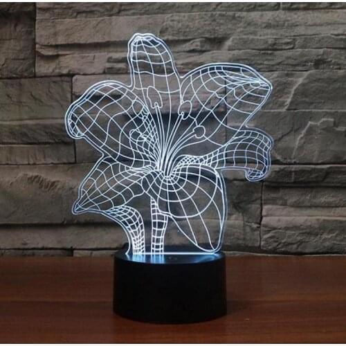 Flower Led Desk Lamp Creative Romantic Gift 3d Table Lamps For Living Room Childrens room decoration 3D night light