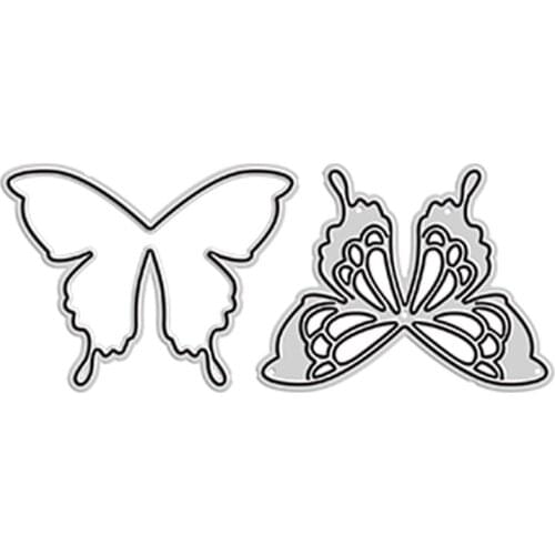 New 2021 Papilio Butterfly Outline Background Metal Cutting Dies for DIY Scrapbooking and Card Making Embossing Craft No Stamps