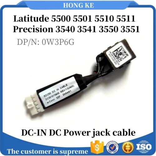New Original DC-IN DC Power Jack Cable Dell Latitude 5500 5501 5510 5511 Precision 3540 3541 3550 3551 DP/N:0W3P6G