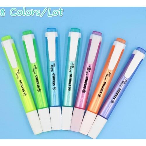 Stabilo Swing Cool Highlighter Pen Permanent Subrayadores Color Pastel Markers Bullet Journal Supplies Fosforlu Kalem Stationery