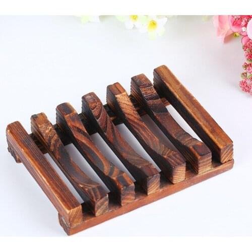 Natural Wood Soap Dish Portable Shower Soap Holder Non-slip Soap Box Bamboo Rack Case Tray Holder Shower Plate Bathroom Tools