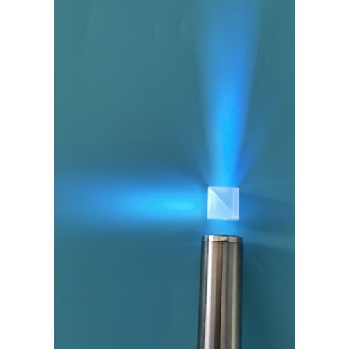 10 * 10 * 10MM Chamfered Cubic Hexahedron Splitting Prism Semi-Reflective Semi-Transparent 50 To 50 Splitting Prism