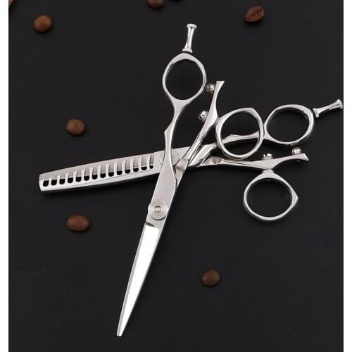 Freelander 6.0 inch professional Japan 440c silver steel hair clippers for barber or home use