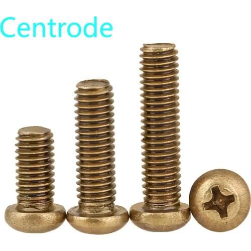 Factory direct GB818 copper round head cross machine tooth screw pan head screw copper head screw M5M6 10PCS