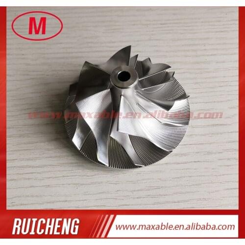 PT55 MIL0063, 22155,00429 55.08/76.20mm 6+6blades point milling turbo milling/aluminum 2618 /billet compressor wheel for PTE5558