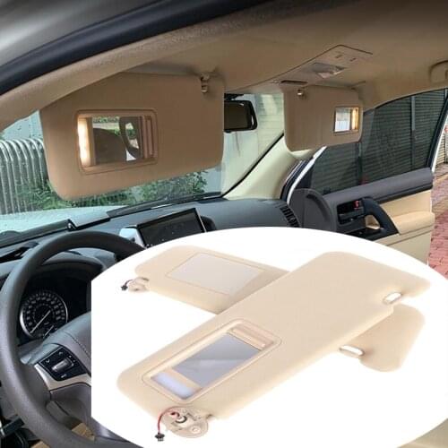 With LED Sun visor Sunshade assembly sunvisor assy For Toyota Land Cruiser 200 FJ200 2008-2020 Sunshade Visor Make Up Mirror 2pc