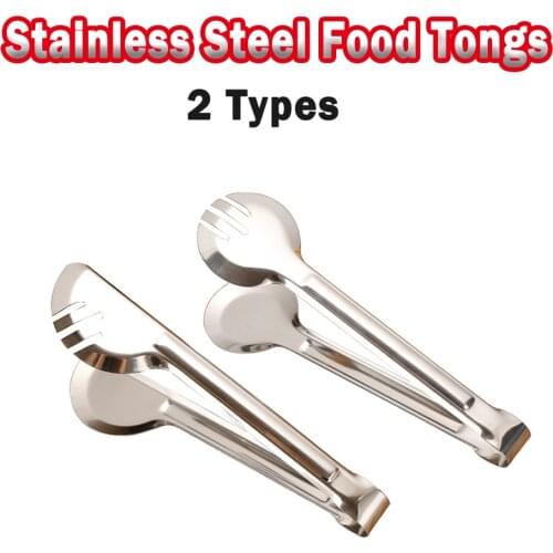 Stainless Steel Food Tongs Bread Cake Clip for Picnic BBQ Baking Kitchen Tool