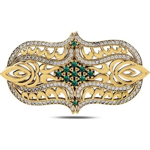 Silverlina Silver Zircon Stone Authentic Brooch