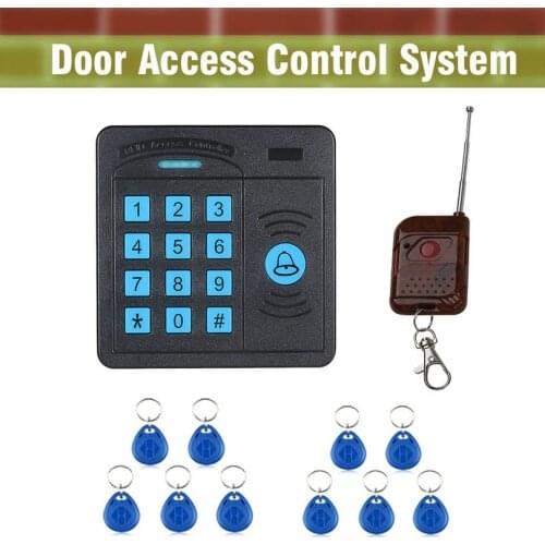 Door Access Control System Kit Door Mirror RFID Reader Keypad with Keypad ABS Case + 10 ID cards
