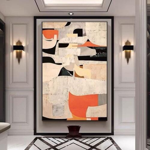 Handmade Modern Multicolor Art Individual Fashion Abstract Canvas Painting Wall Art For Living Home Minimalist Room Decoration