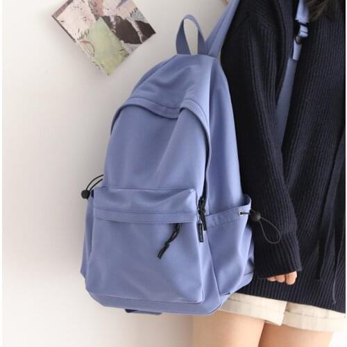 Men Women Solid Color Backpack Female Large-capacity 15.6inch Laptop Backpacks Korean School Bag for Teens Couple Bookbag Ladies