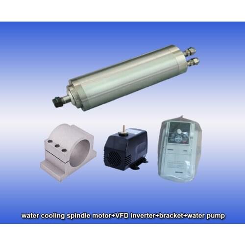 40000rpm 0.8kw ER11 water cooling Precision High Speed spindle motor&SUNFAR 1.5KW 1phase 220v inverter&bracket&pump CNC kits