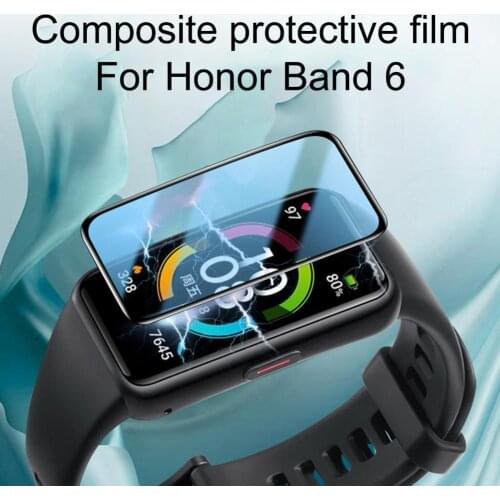 Protective Film Touch Sensitive Anti-scratch PET Shatterproof Easy to Apply Screen Protector for Honor Band 6 Watch Cover Glass
