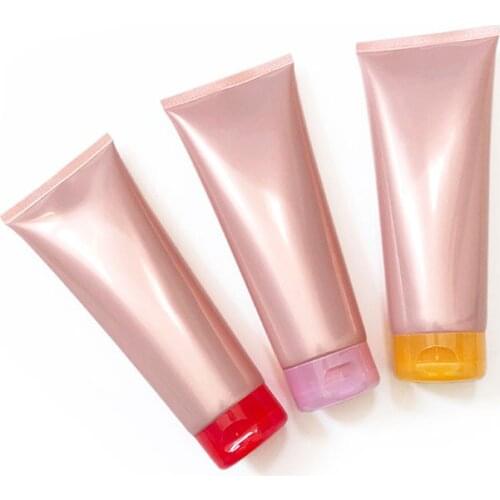 200ml Pearl Pink Storage Hose Hand Cream Facial Cleanser Cosmetic Packaging Container Soft Tubes Squeeze Sub-bottling 30pcs/lot