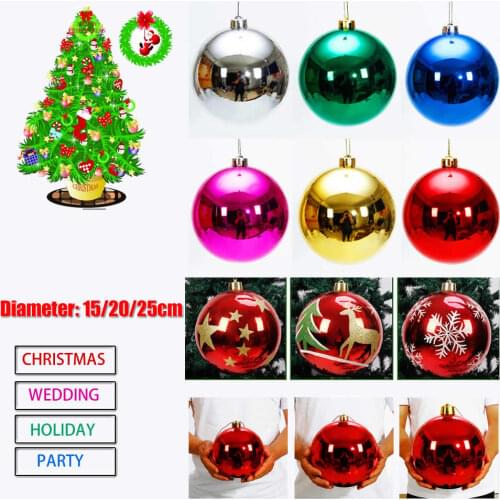 1pcs 15cm/4.5Inch Christmas Decoration Ball Christmas Tree Ornaments Hang Shiny Bauble Ball For Home Bar Party Wedding Decor