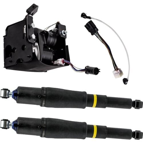 2x Air Ride Suspension Shocks + Air Compressor Pump For GMC CADILLAC for CHEVROLET