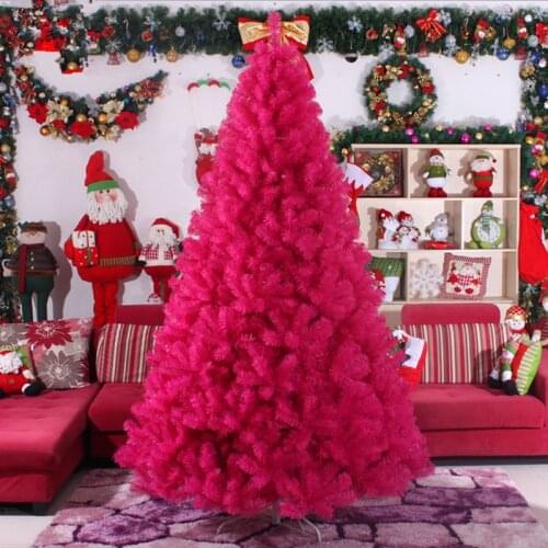 3.0m 4.0m large Christmas tree factory outlets rose red color Christmas tree Christmas Supplies
