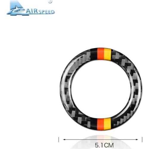 3D Carbon Fiber Ignition Engine Start Button ring Cover Trim for Mercedes Benz C Class W204 Accessories 2011-2014 Car Interior