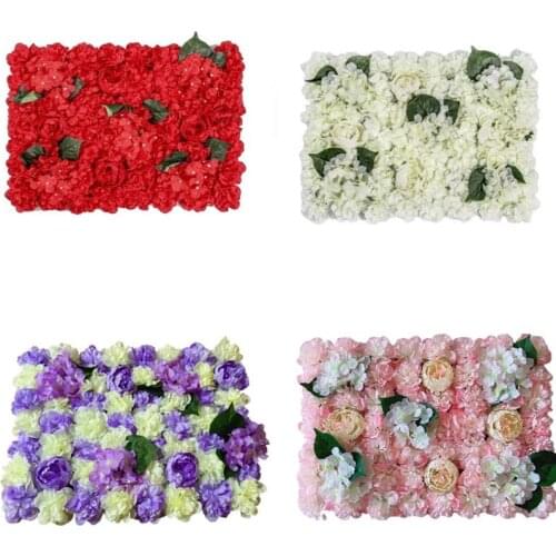 40X60 CM/PCS Artificial Flower Wall Home Decor Peony Hydrangea Flowers Row Panel Ornament For Wedding Backdrop DIY Decoration