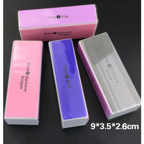 5Pcs Nail Files 4 Sides Sponge Nail Buffer Block Polishing Sanding Tools for Nail Art With Gel Nailfile