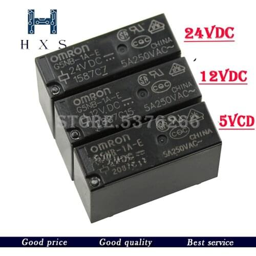 5PCS Power Relay G5NB-1A-E-5VDC G5NB-1A-E-12VDC G5NB-1A-E-24VDC G5NB-1A-E 5V/12V/24VDC 5A 4Pins A group of normally open