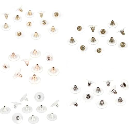 50pcs DIY Craft Accessories Silicon Stud Earring Back Stoppers Ear Post Nuts Jewelry Findings Components