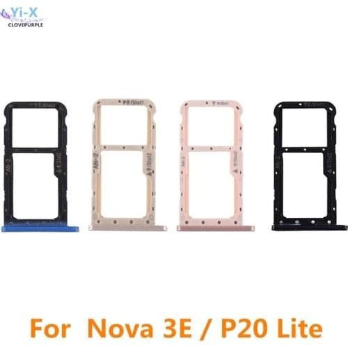 SIM Card Tray Slot Holder Adapter for Huawei Nova 3E Nova3E p20 lite Phone Spare Parts