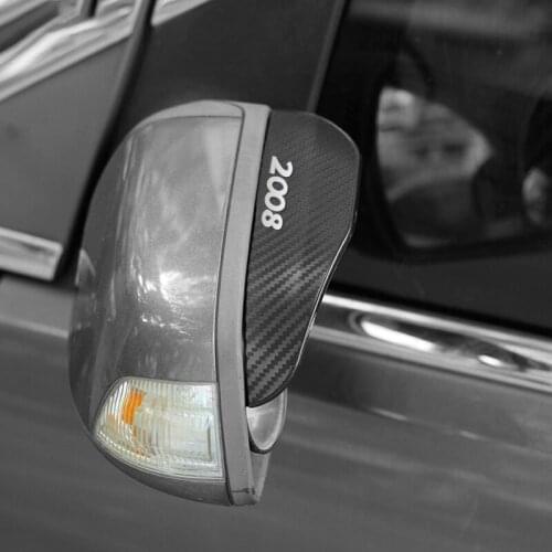 Car Side Rear View Mirror Rain Eyebrow Visor Rain Shield Shade Cover for Peugeot 2008 Accessories Car Stylig