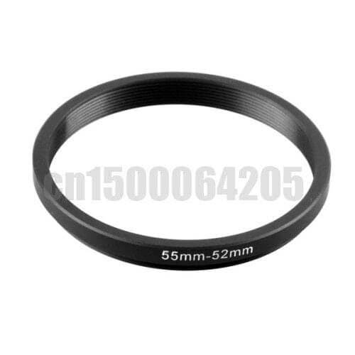 Free shipping 2pcs Black Step Up Filter Ring 55mm to 52mm 55mm-52mm 55-52mm