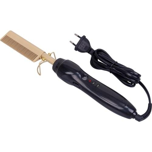 Straightener Electric Comb Wand Hair Curling Irons Hair Curler Comb Hot Straightening Electric Comb Titanium Alloy Straightener