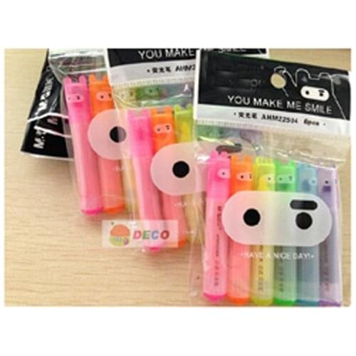 6pcs/lot Fresh look and cute Ninja Rabbit highlighter pen,fluorescent pen,6 design,Wholesale (SS-5956)