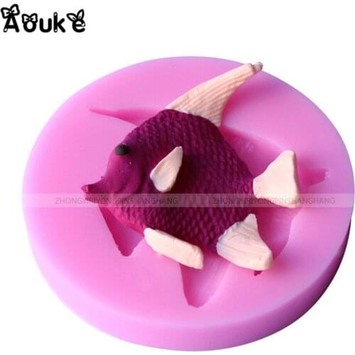 Tropical Fish Shape Chocolate Cake Mold Ocean Goldfish 3D Fondant Silicone Mould Soap Baking Molds DIY Wedding Decoration Tools