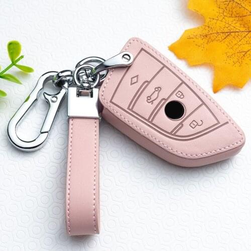 Leather Car Remote Key Case Cover For BMW 1 2 3 4 5 6 7 Series X1 X3 X4 X5 X6 F30 F34 F10 F07 F20 G30 F15 F16 Protection