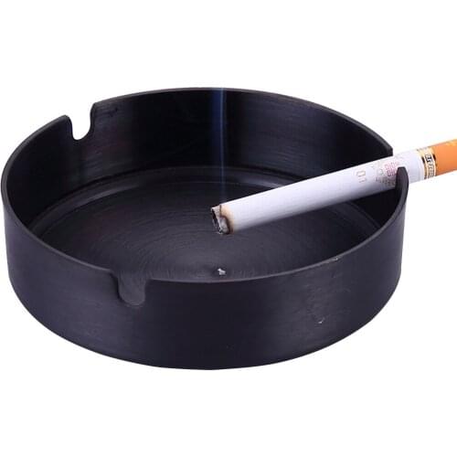 4 Colors Round Gold-plated Ashtray Drop-resistant for Internet Cafe Restaurant Hotel Home Smoking Accessories
