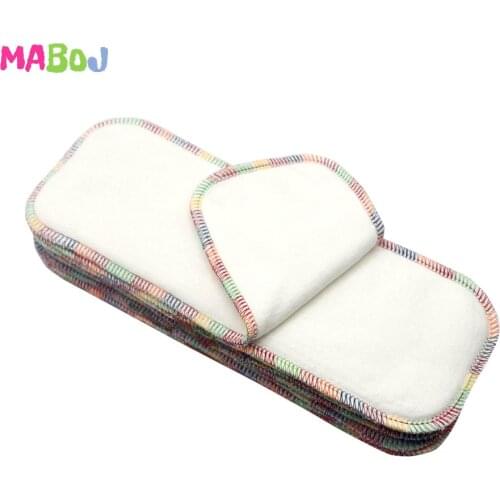 MABOJ Newborn Diaper Insert 10pcs Bamboo Terry Insert Ecological Pocket Cloth Diapers Cover Baby Reusable Pocket Eco Nappies New