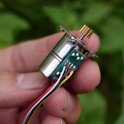 Micro 15mm Stepper Motor 2-phase 4-wire Small Elongated Type Step DC Motor Large Torque Step Angle 18 Degrees Fr Car Accessories
