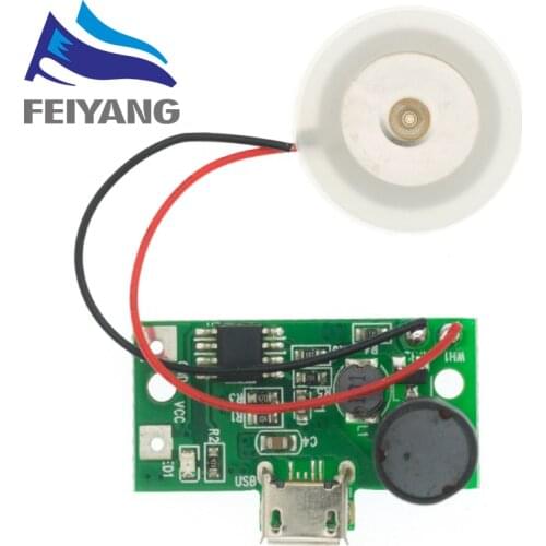 USB Mini Humidifier DIY Kits Mist Maker and Driver Circuit Board Fogger Atomization Film Atomizer Sheet Mini Oscillating
