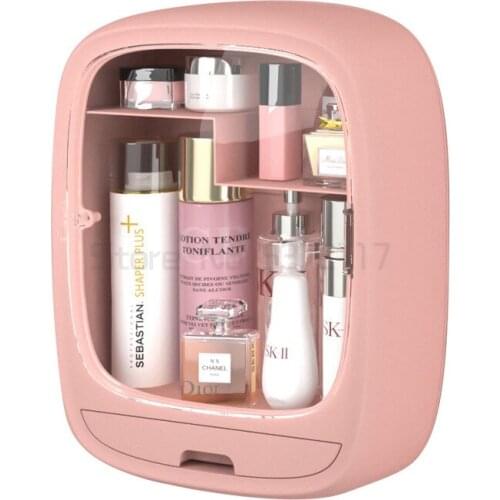Wall-mounted Cosmetic Storage Box Bathroom Waterproof Makeup Organizer Box Large Capacity Plastic Home Organization and Storage