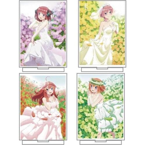 NEW Anime The Quintessential Quintuplets Nakano Itsuki Nakano Nino Fashion Square Model Plate Tabletop Toy Decor Acrylic Stand