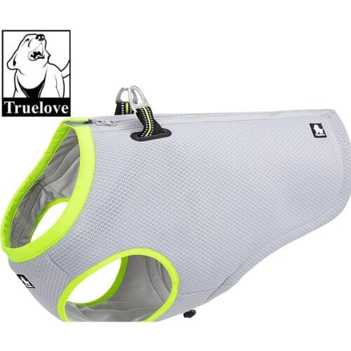 Truelove Dog Cooling Vest Dog Harness Cooler Jacket with Adjustable Zipper for Outdoor Hunting Training and Camping