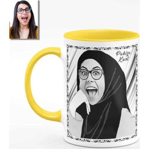 Personalized Turbans Caricature Of Yellow Mug Cup 40 s732