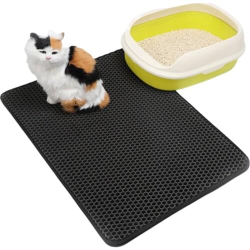 Splash Reusable Cat Cat Sand Box Waterproof Potty Pet Toilet Cat Potty Universal Pet Products Eva Double Cat Litter Mat