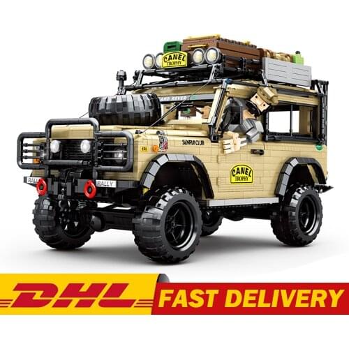 NEW MOC High-tech Landing Car Rovers Defender Off-road Vehicle Bricks GTE SUV Racing Car Model Building Blocks Toys Kids Gifts