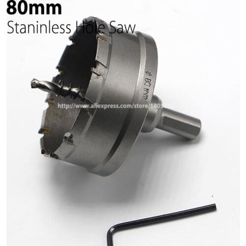 80mm 3.15" Core Drill Bit Hard Alloy Metal Hole Saw Drill Bit for Steel Metal Alloy Cutter Metal Working