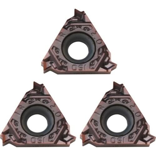 Carbide Threading Inserts MMT 11IR 16IR 1.0 1.5 2.0 2.5 3.0 ISO 16IR300ISO S VP15TF for Steel and Stainless Steel & Cast Iron