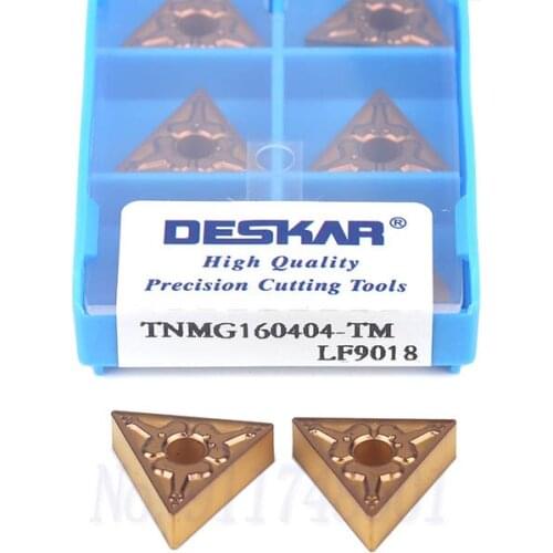 10pcs TNMG160404-TM LF9018 TNMG160408-​​TM LF9018 CNC Lathe Tool Turning Inserts Carbide Blade External Turning Tool, For Steel