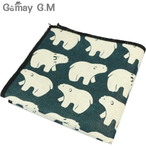 High Quality Hankerchief Scarves Vintage Linen Hankies Mens Pocket Square Handkerchiefs Print Cotton Hnaky