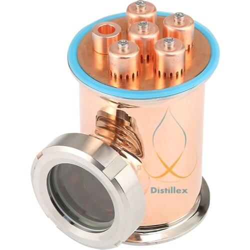 Clamp 4" 102mm (Flange OD119mm ) 99.9% Red Copper bubble plates section for distillation