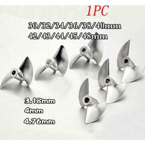 1PC CNC 3.18/4/4.76mm Shaft Propeller 30/32/34/36/38/40/42/43/44/45/48mm 2-Blade Vanes CW/CCW Paddle Props DIY for RC Boat Motor